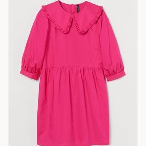 Ladies Collard Poplin Dress